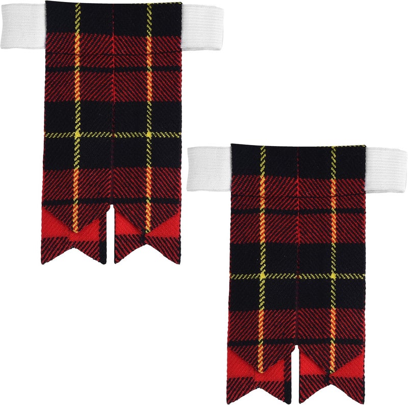 Allsafe Traders Store Scottish Tartan Kilt Flashes with Elastic Adjusters - Image 1